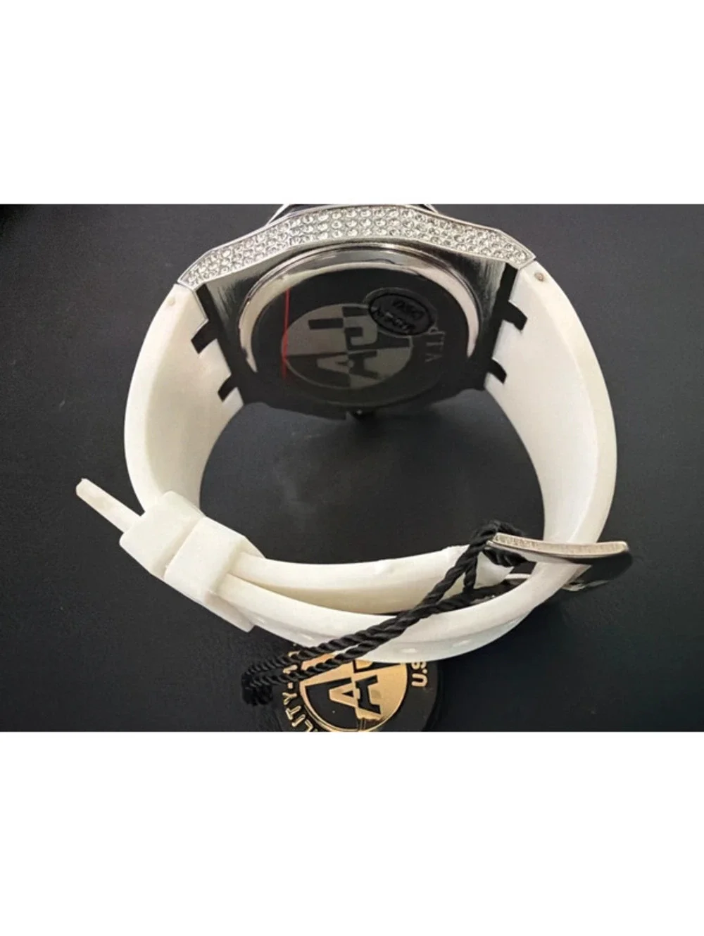 AJ VIP Silver-Tone Crystal Watch 43 mm Brand New